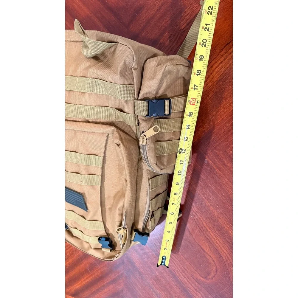Tactical Military Backpack Tan MOLLE Rucksack Hiking Bug Out Travel Pack
